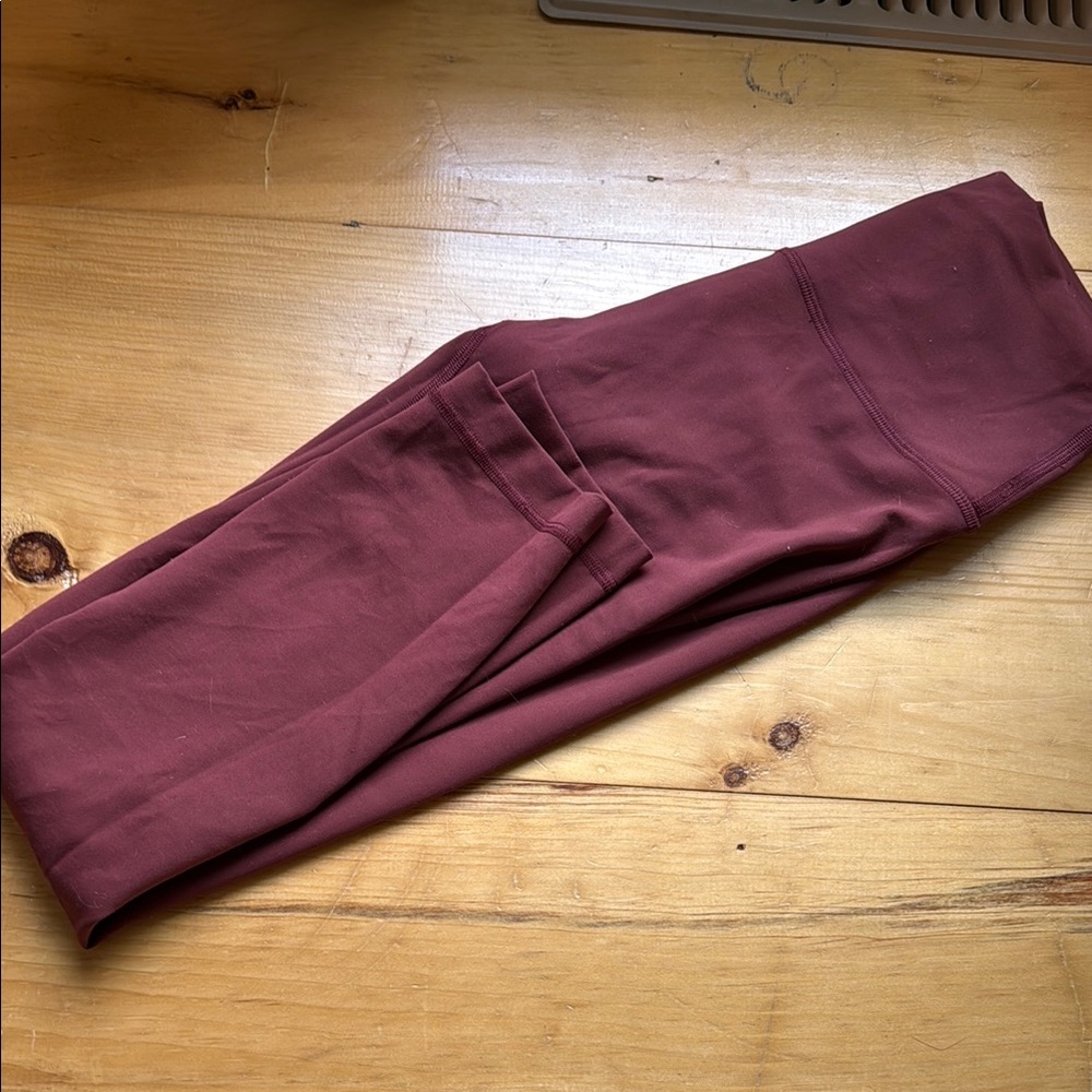 Lululemon Athletica Burgundy Leggings